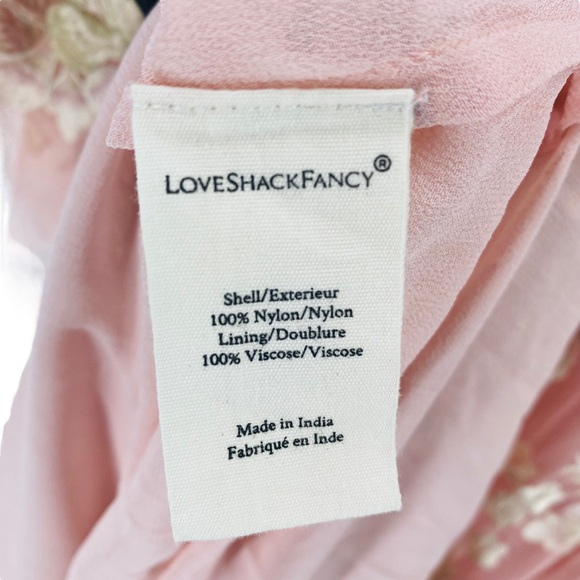 LoveShackFancy NEW Brixton Pink Lace Long Sleeve Formal Maxi Dress Size 6 - Picture 10 of 14